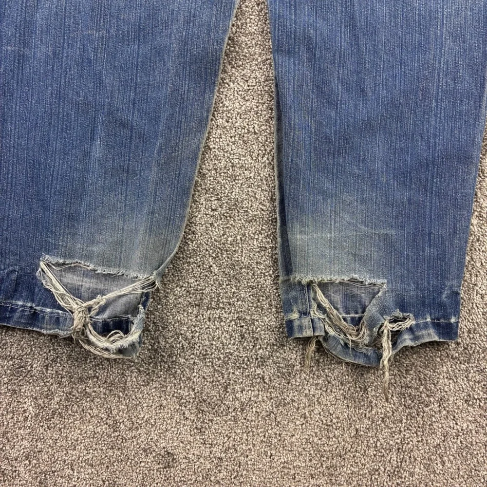 Vintage Y2K Southpole Jeans Mens 33L Baggy Distressed Blue Denim Skater Wide